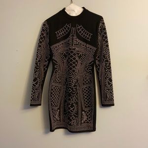 Windsor Black and Silver Embellished Dress